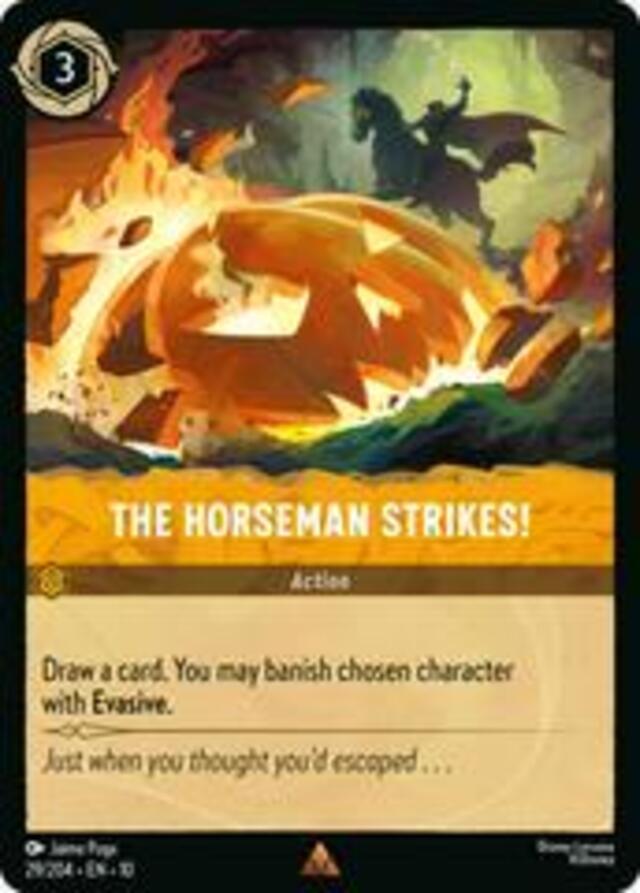 Disney Lorcana: Whispers In The Well RARE The Horseman Strikes #29/204