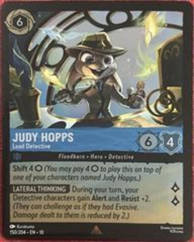 Disney Lorcana: Whispers In The Well RARE FOIL Judy Hopps - Lead Detective #150/204
