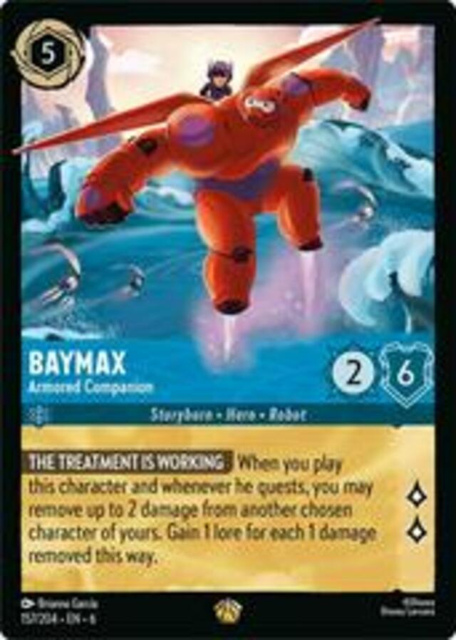 Disney Lorcana: Azurite Sea LEGENDARY FOIL Baymax - Armored Companion #157/204
