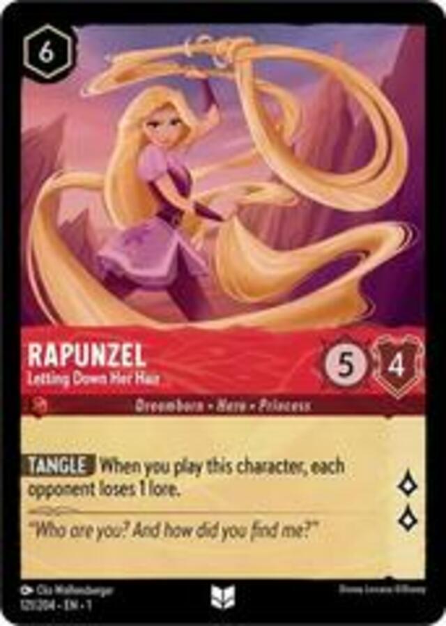 Disney Lorcana: The First Chapter UNCOMMON FOIL Rapunzel - Letting Down Her Hair #121/204