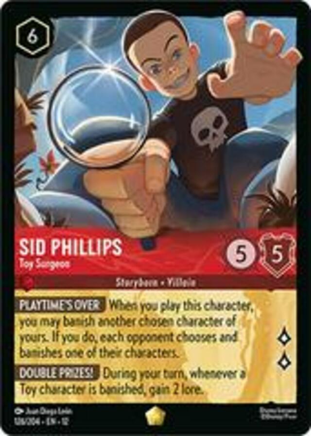 Disney Lorcana: Wilds Unknown LEGENDARY FOIL Sid Phillips - Toy Surgeon #126/204