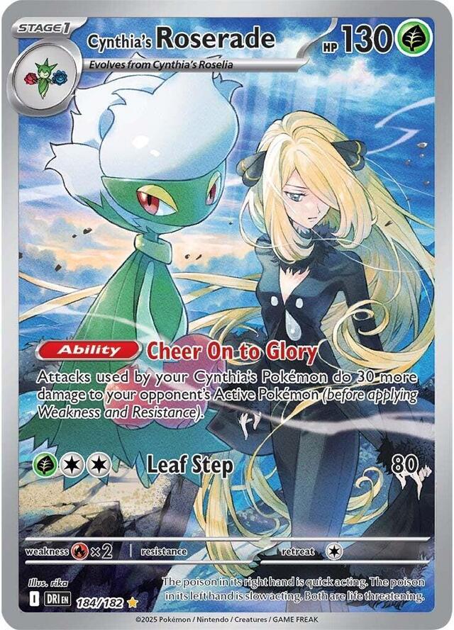 Pokemon TCG: Cynthia's Roserade #184 Pokemon Destined Rivals