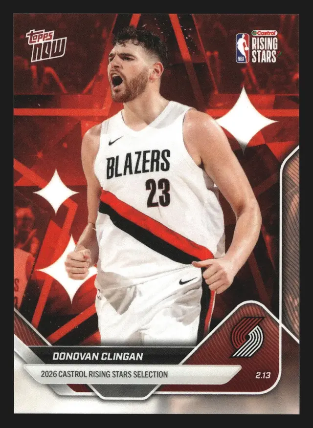 Donovan Clingan #16 2026 NBA Topps Now Rising Stars