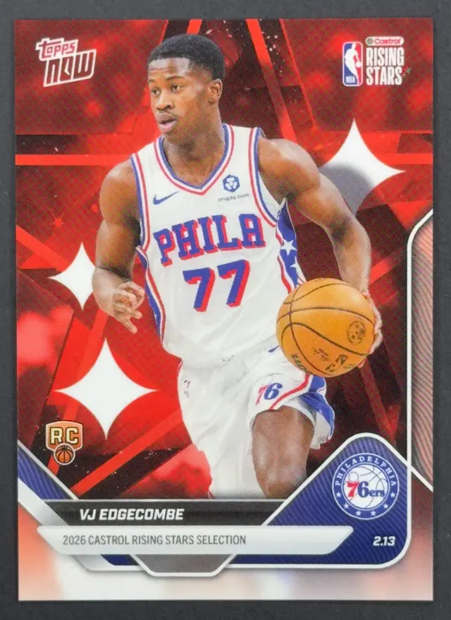 VJ Edgecombe #3 2026 NBA Topps Now Rising Stars