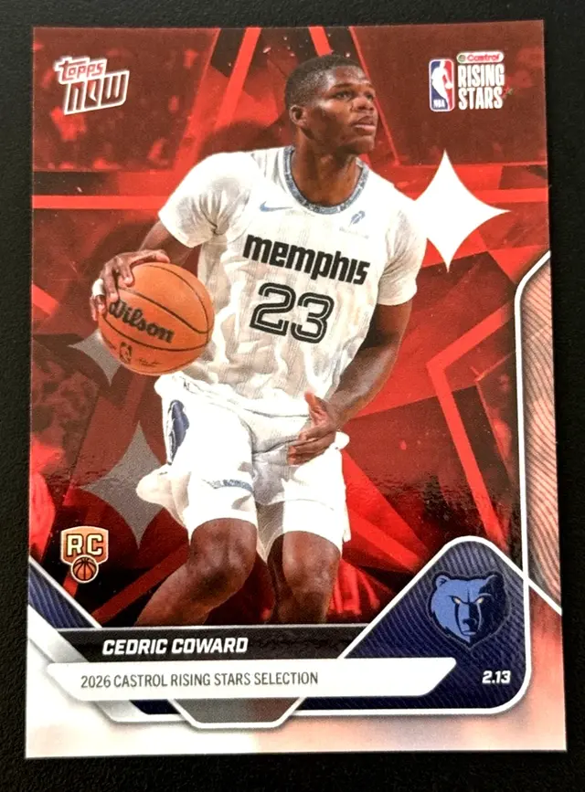 Cedric Coward #9 2026 NBA Topps Now Rising Stars