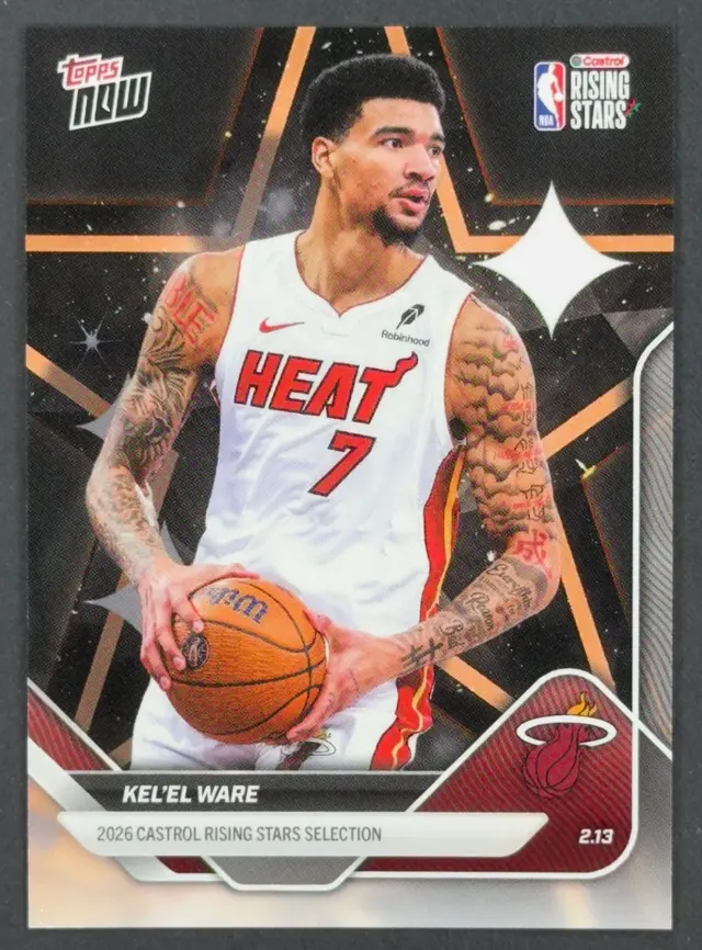 Kel'el Ware #8 2026 NBA Topps Now Rising Stars
