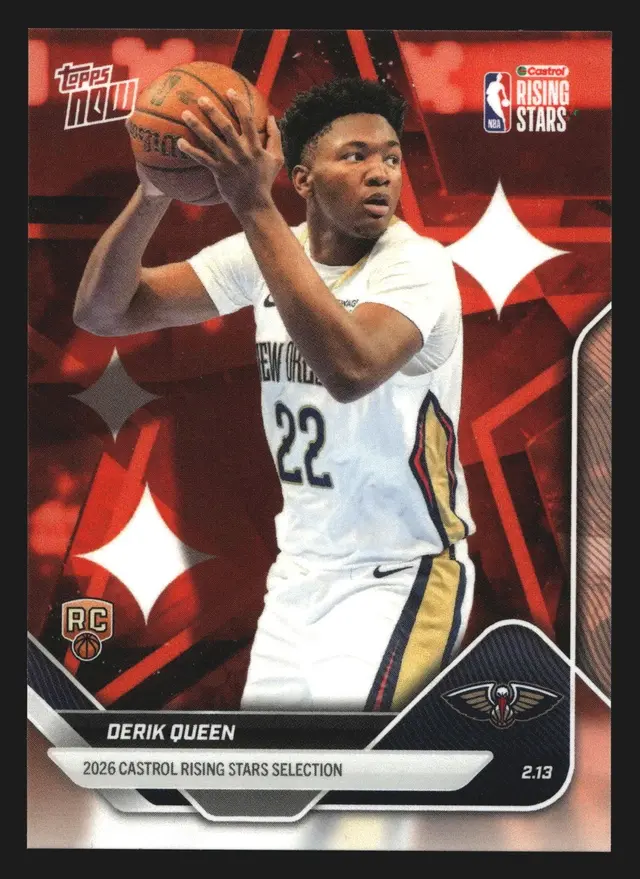 Derik Queen #15 2026 NBA Topps Now Rising Stars