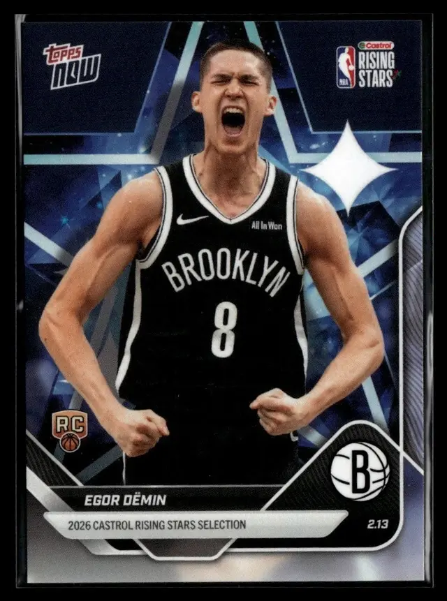 Egor Dёmin #18 2026 NBA Topps Now Rising Stars