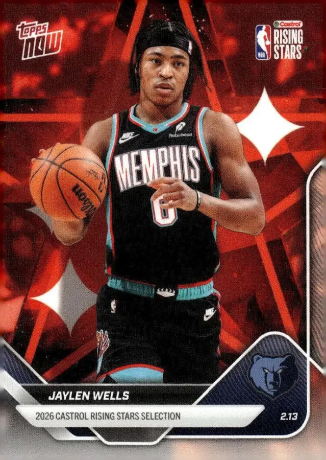 Jaylen Wells #6 2026 NBA Topps Now Rising Stars