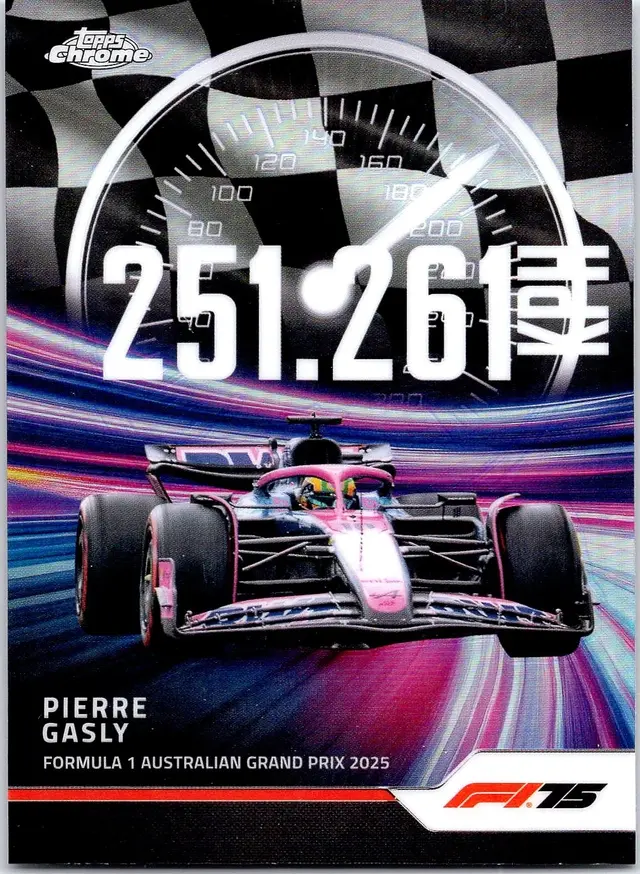 Pierre Gasly #TS-8 2025 Topps Chrome Formula 1 Top Speed