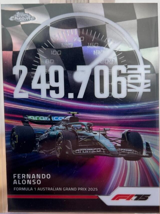Fernando Alonso #TS-5 2025 Topps Chrome Formula 1 Top Speed