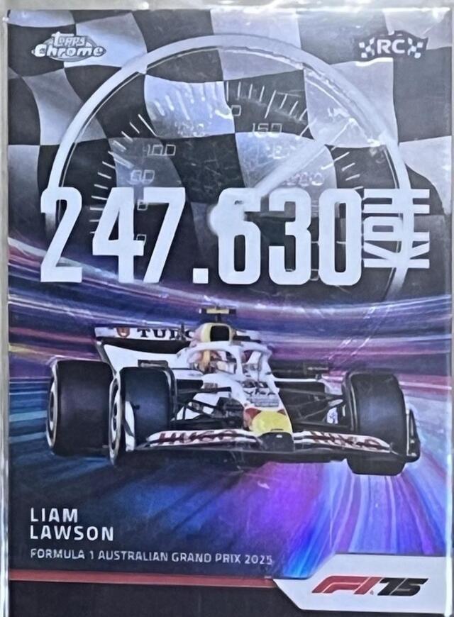 Liam Lawson #TS-6 2025 Topps Chrome Formula 1 Top Speed