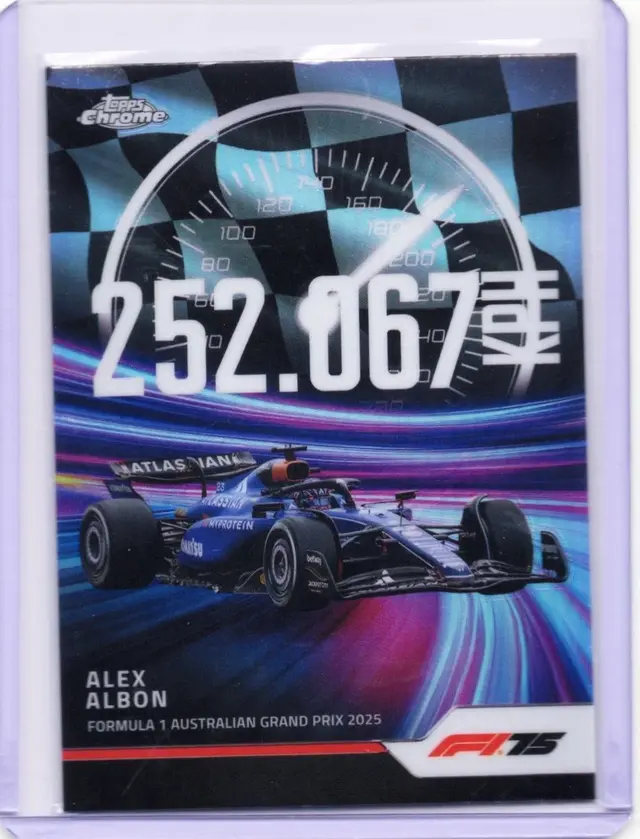 Alex Albon #TS-9 2025 Topps Chrome Formula 1 Top Speed