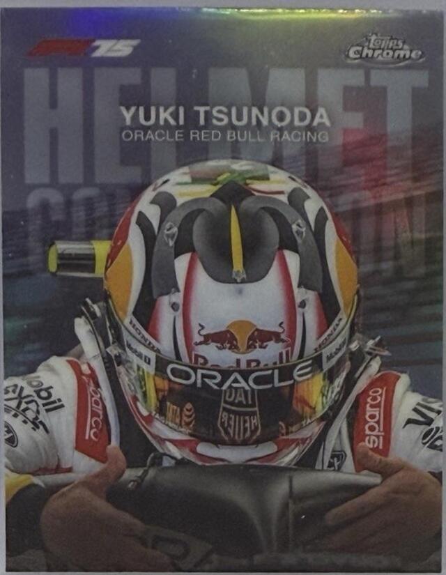 Yuki Tsunoda #HC-3 2025 Topps Chrome Formula 1 Helmet Collection