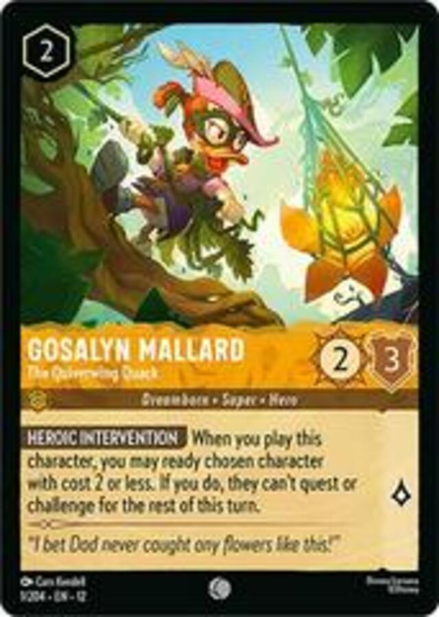 Disney Lorcana: Wilds Unknown COMMON Gosalyn Mallard - The Quiverwing Quack #1/204