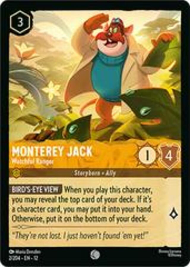 Disney Lorcana: Wilds Unknown COMMON Monterey Jack - Watchful Ranger #2/204
