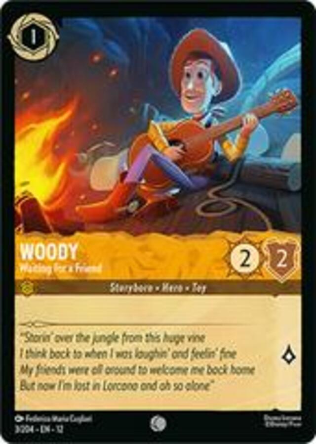 Disney Lorcana: Wilds Unknown COMMON Woody - Waiting For A Friend #3/204