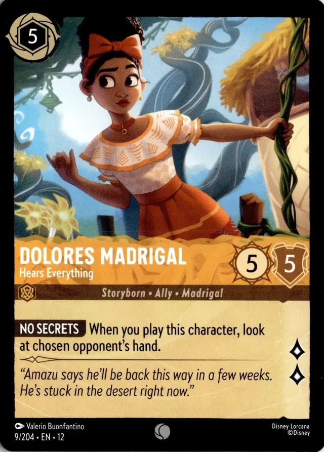 Disney Lorcana: Wilds Unknown COMMON Dolores Madrigal - Hears Everything #9/204