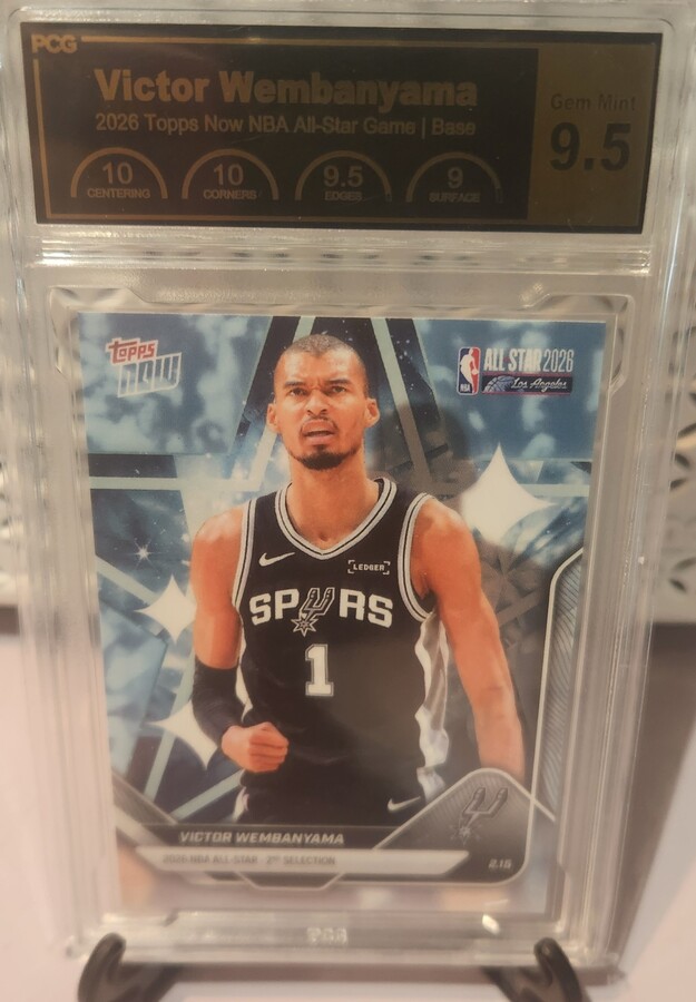 Victor Wembanyama #AS5 2026 Topps Now NBA All Stars PCG Graded 9.5