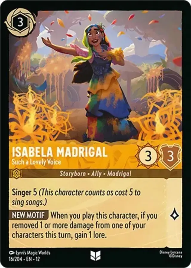 Disney Lorcana: Wilds Unknown UNCOMMON Isabela Madrigal - Such A Lovely Voice #16/204