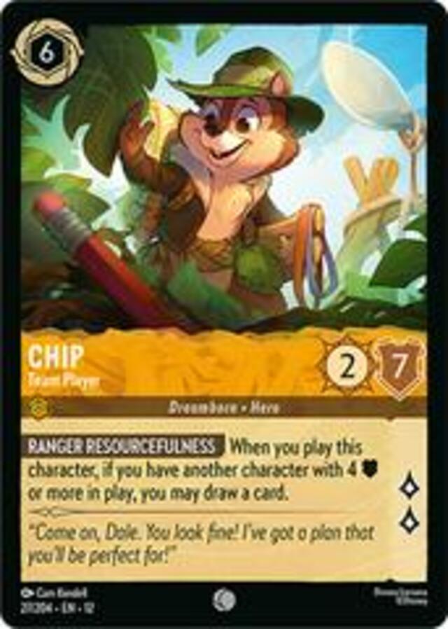Disney Lorcana: Wilds Unknown COMMON Chip - Team Player #27/204