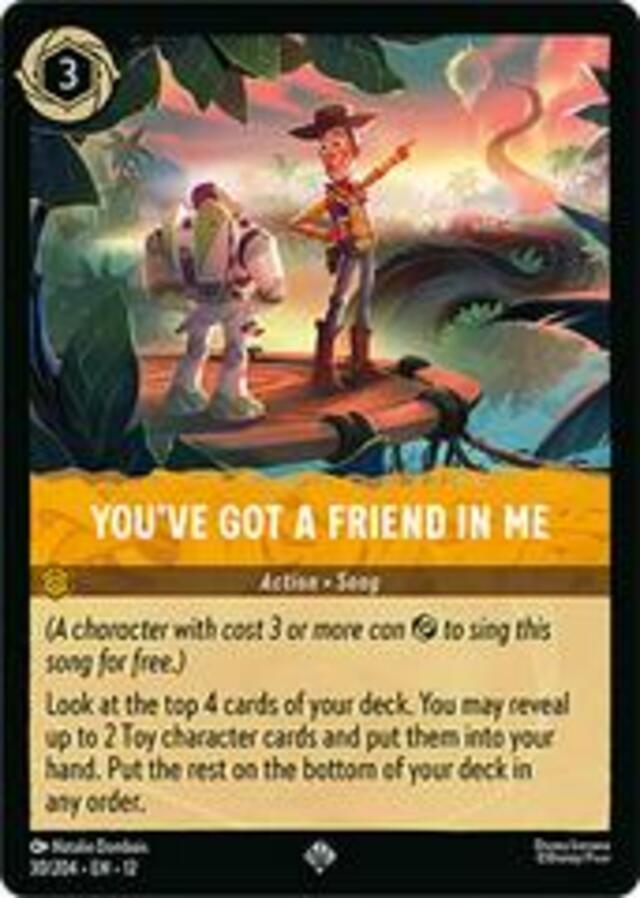 Disney Lorcana: Wilds Unknown SUPER RARE FOIL You've Got A Friend In Me #30/204