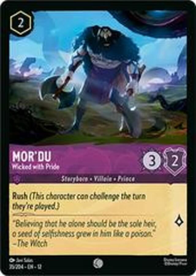 Disney Lorcana: Wilds Unknown COMMON Mor'du - Wicked With Pride #35/204