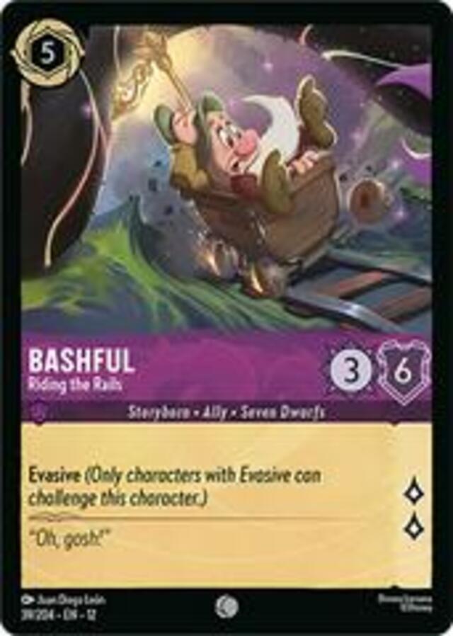 Disney Lorcana: Wilds Unknown COMMON Bashful - Riding The Rails #39/204