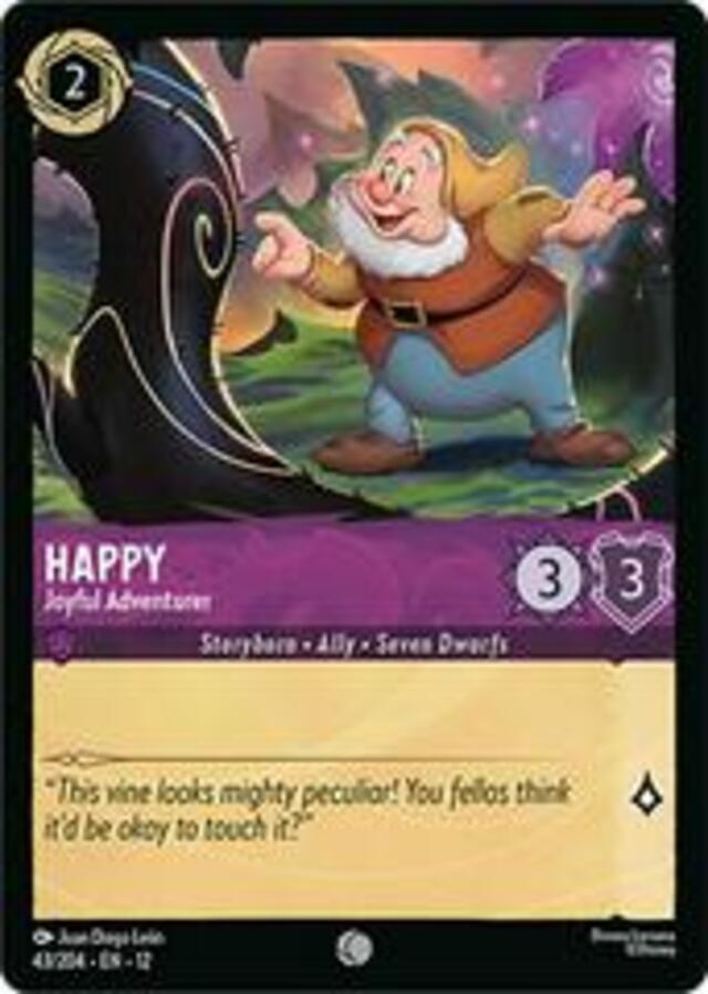 Disney Lorcana: Wilds Unknown COMMON Happy - Joyful Adventurer #43/204