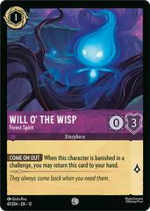 Disney Lorcana: Wilds Unknown COMMON Will O' The Wisp - Forest Spirit #47/204