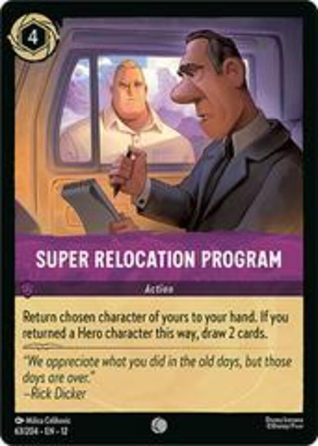 Disney Lorcana: Wilds Unknown COMMON Super Relocation Program #63/204