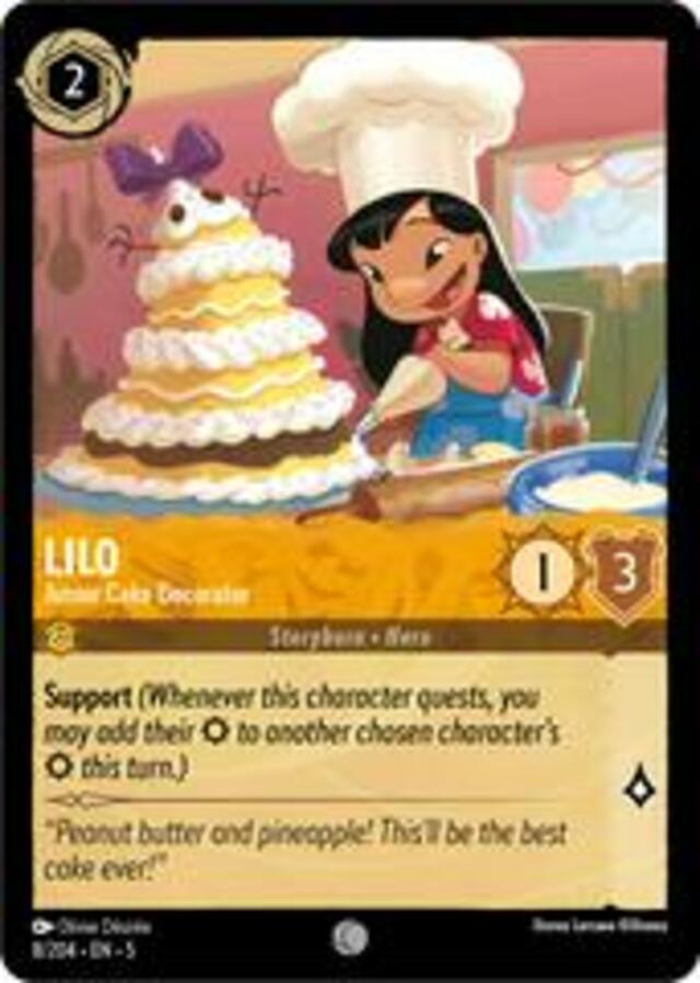 Disney Lorcana: Shimmering Skies COMMON Lilo - Junior Cake Decorator #8/204