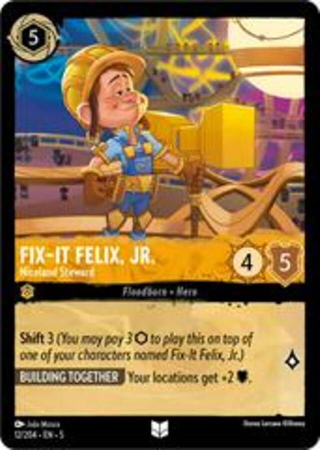 Disney Lorcana: Shimmering Skies UNCOMMON Fix It Felix JR - Niceland Steward #12/204