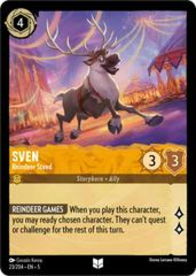 Disney Lorcana: Shimmering Skies UNCOMMON Sven - Reindeer Steed #23/204