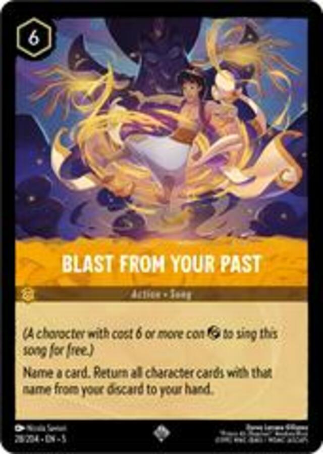 Disney Lorcana: Shimmering Skies SUPER RARE Blast From Your Past #28/204