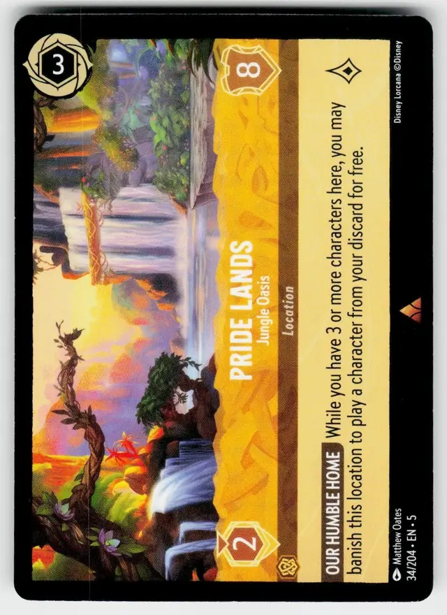Disney Lorcana: Shimmering Skies RARE Pride Lands - Jungle Oasis #34/204