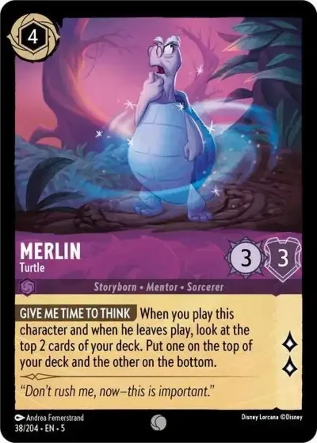 Disney Lorcana: Shimmering Skies COMMON Merlin - Turtle #38/204