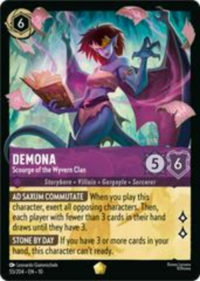 Disney Lorcana: Whispers In The Well LEGENDARY Demona - Scourge Of The Wyvern Clan #55/204