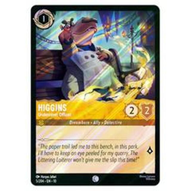 Disney Lorcana: Whispers In The Well COMMON FOIL Higgins - Undercover Officer #5/204