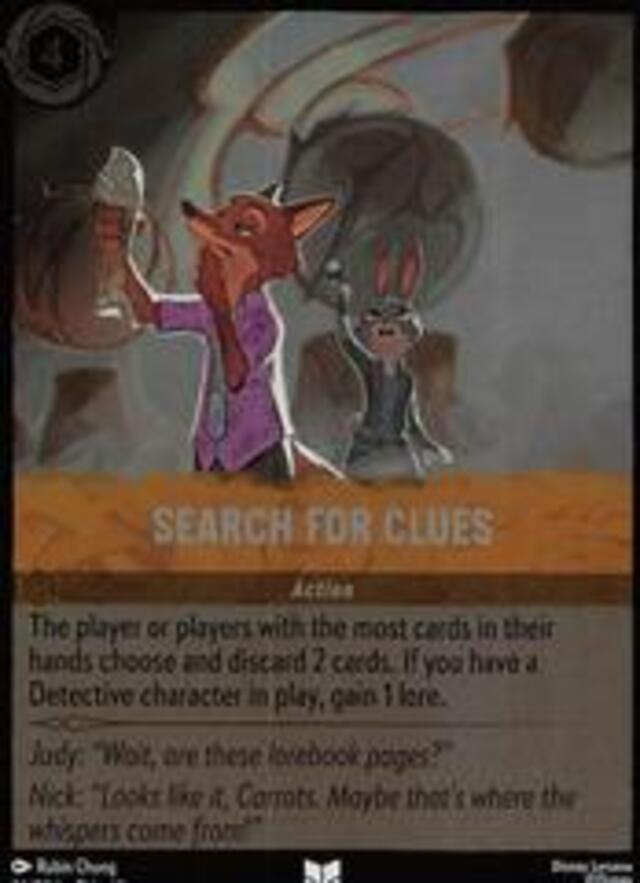 Disney Lorcana: Whispers In The Well UNCOMMON FOIL Search For Clues #26/204
