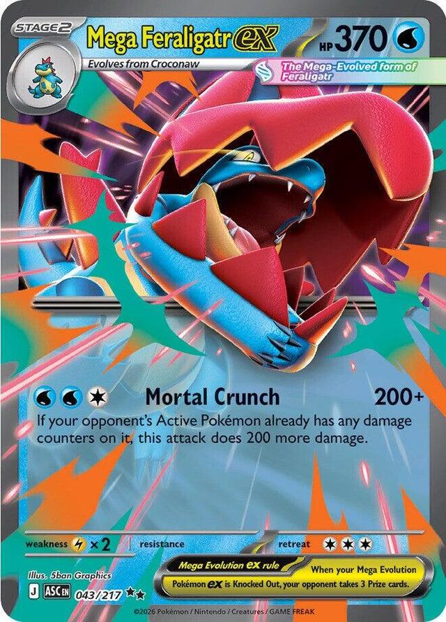 Pokemon TCG: Mega Feraligatr EX 43/217