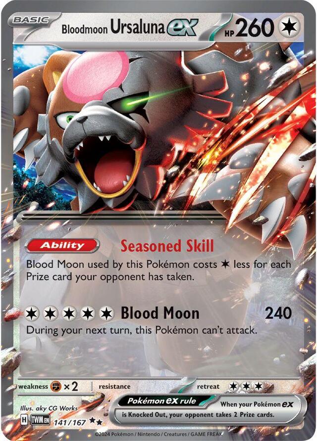 Pokemon TCG: Bloodmoon Ursaluna EX 141