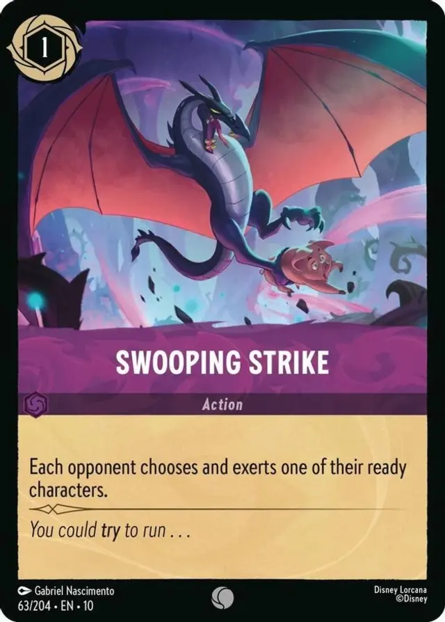 Disney Lorcana: Whispers In The Well COMMON FOIL Swooping Strike #63/204