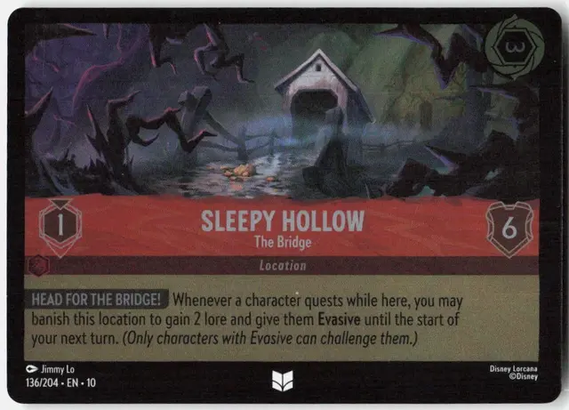 Disney Lorcana: Whispers In The Well UNCOMMON FOIL Sleepy Hollow - The Bridge #136/204