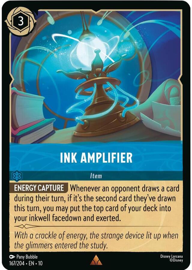 Disney Lorcana: Whispers In The Well RARE Ink Amplifier #167/204