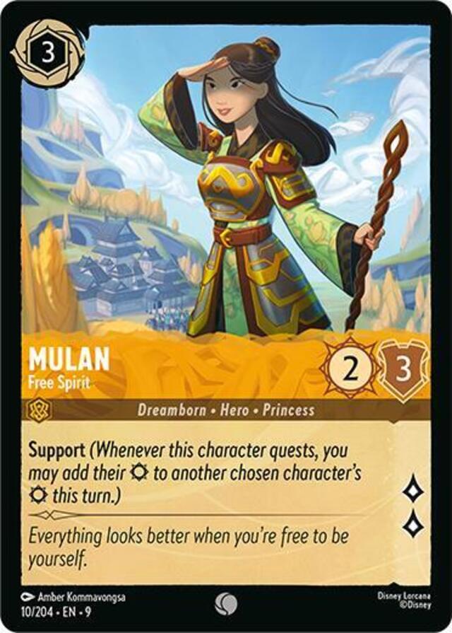 Disney Lorcana: Fabled COMMON Mulan - Free Spirit #10/204