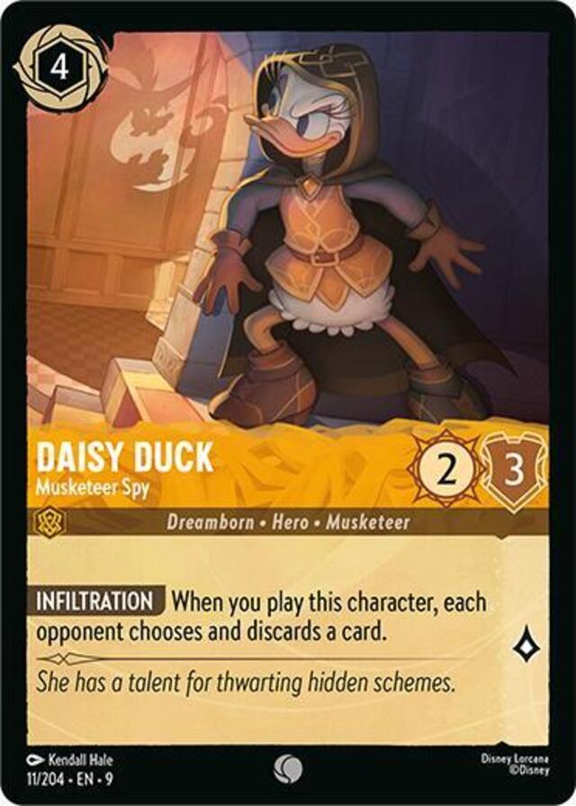 Disney Lorcana: Fabled COMMON Daisy Duck - Musketeer Spy #11/204