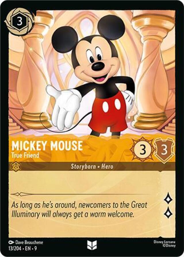 Disney Lorcana: Fabled UNCOMMON Mickey Mouse - True Friend #13/204