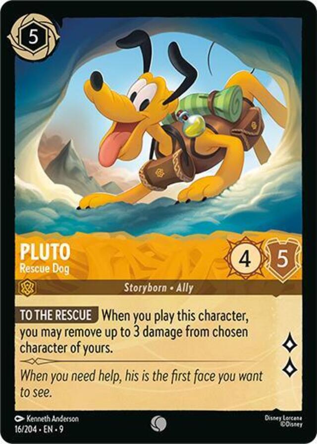 Disney Lorcana: Fabled COMMON Pluto - Rescue Dog #16/204