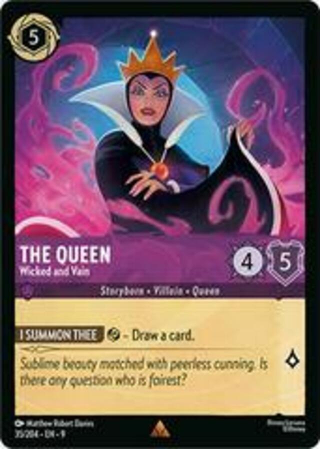 Disney Lorcana: Fabled RARE The Queen - Wicked And Vain #35/204